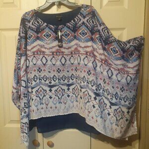 Misses New Directions Pullover Cape Top